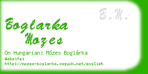 boglarka mozes business card