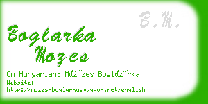 boglarka mozes business card